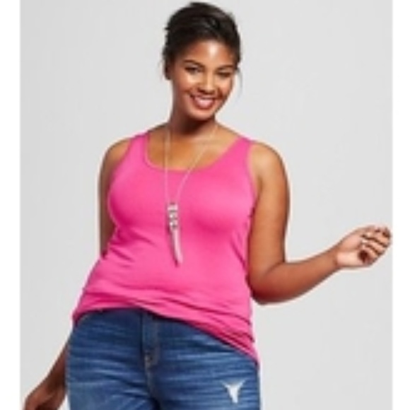 NWT Ava Viv Ruby Pink Sleeveless Tank Top 3X - Picture 2 of 2